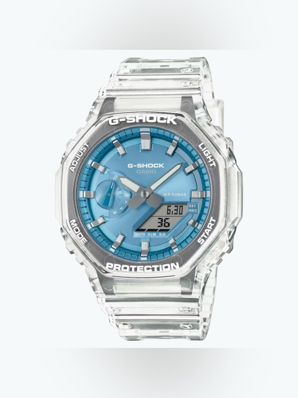 Casio G-Shock GA2100BM-7A2 (Light Blue Skeleton) Analog/Digital Watch
